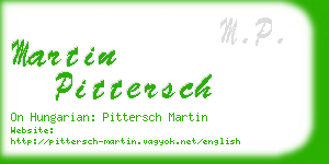 martin pittersch business card